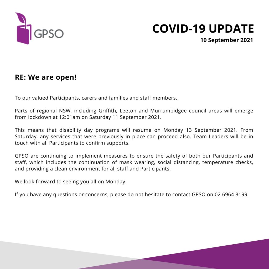 COVID-19 Update – 10 September 2021 -